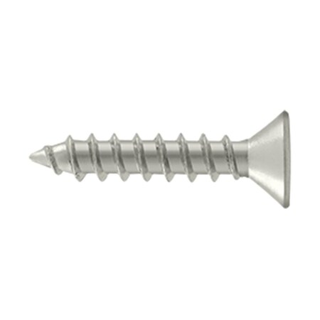 Dendesigns 1 in. Wood Screw No. 10, Satin Nickel - Steel DE2667224